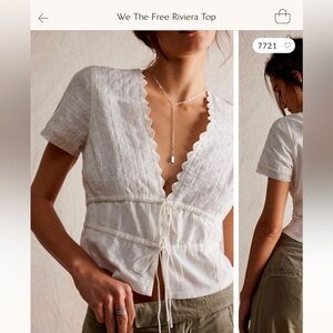 NWT Free People We The Free Rivera Top
Size XS
WHITE
Originally $68